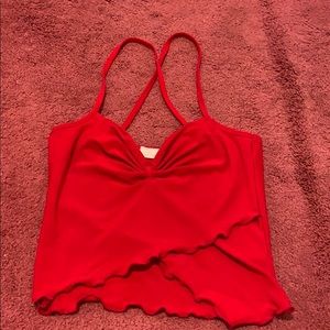 Red crop top